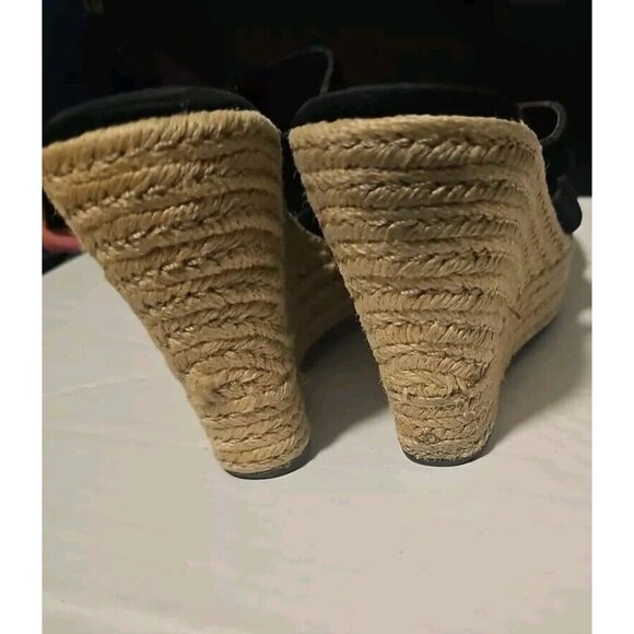 Ugg Suede Sandals Platform Espadrilles Slip On Strappy Size 8 - Picture 5 of 7